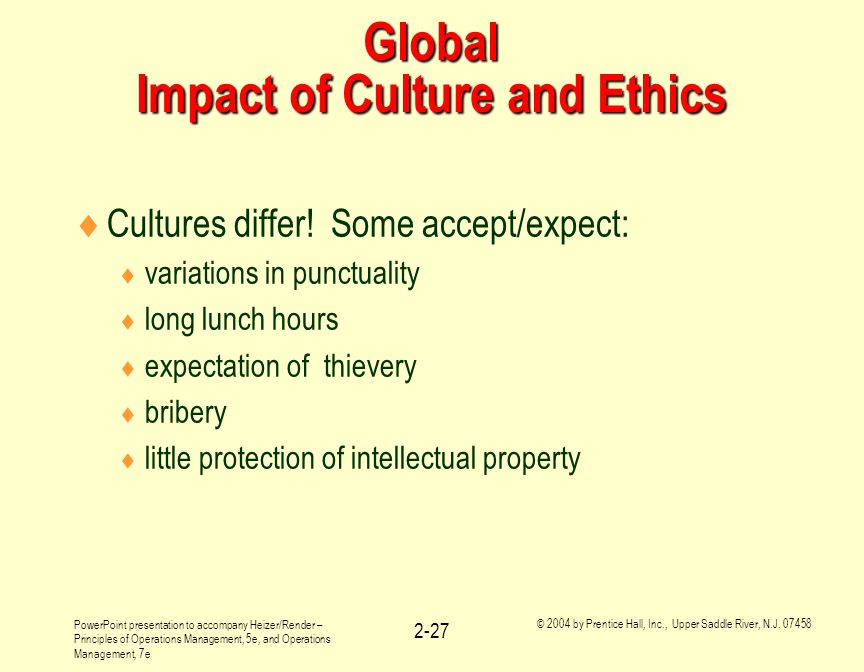 Global influence on local culture